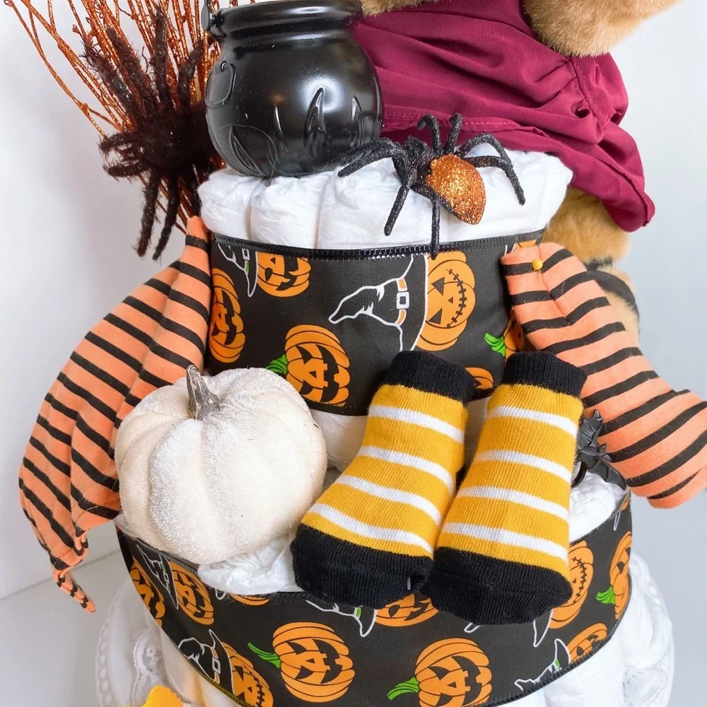 Halloween Diaper Cake, Halloween baby gift